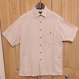 Haggar Linen/cotton Button down short sleeves
